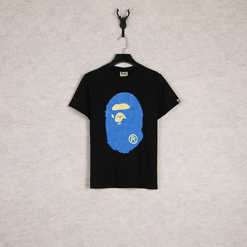 Bathing Ape T-Shirt Summer Cartoon Print Casual Large Size Loose Men's and Women's round Neck Short Sleeve T-shirt