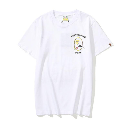 Bathing Ape T-Shirt Summer Golden Printing Plus Size Loose Short Sleeve T-shirt