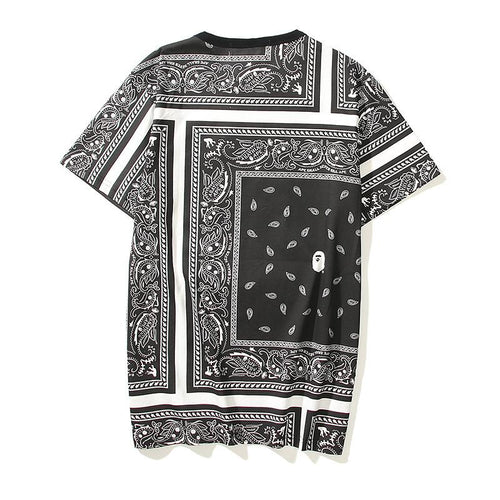 Bathing Ape T-Shirt Summer Color Block Printing Fashion Short Sleeve T-shirt